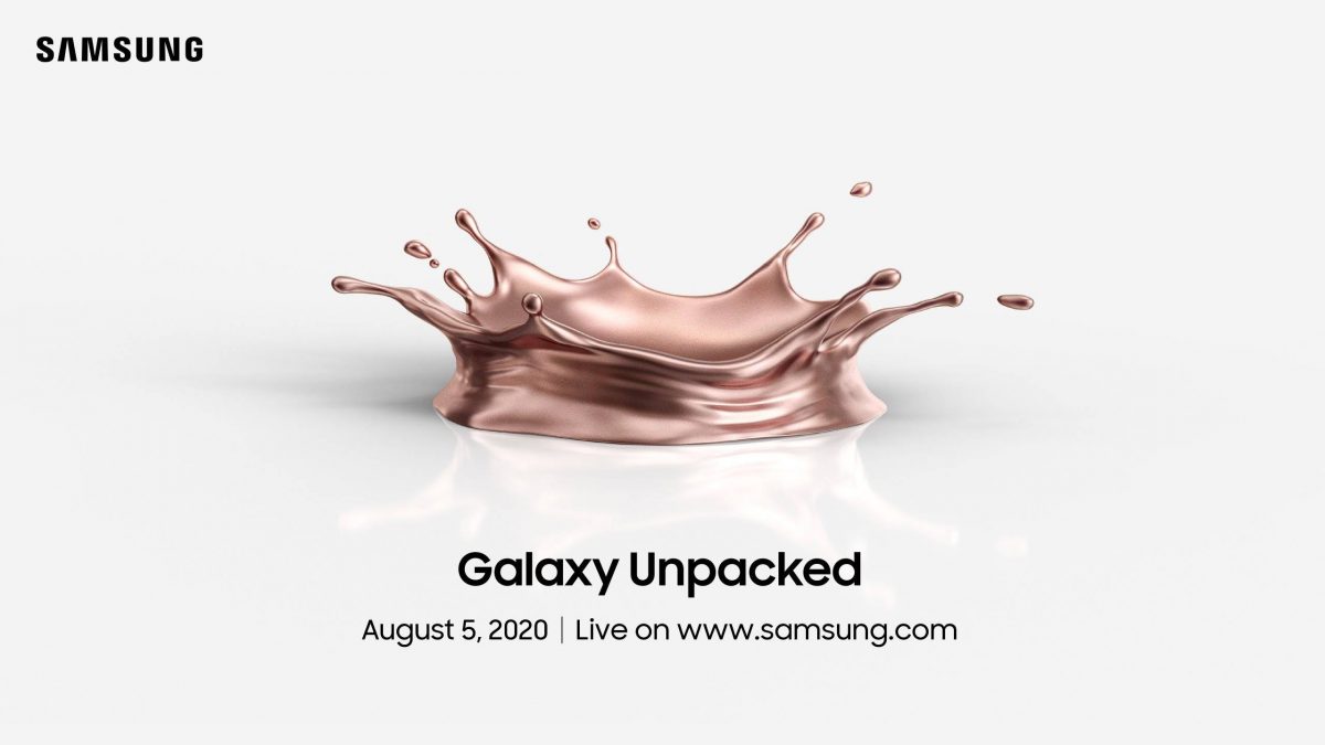 Galaxy Note20 se presentará el 5 de agosto