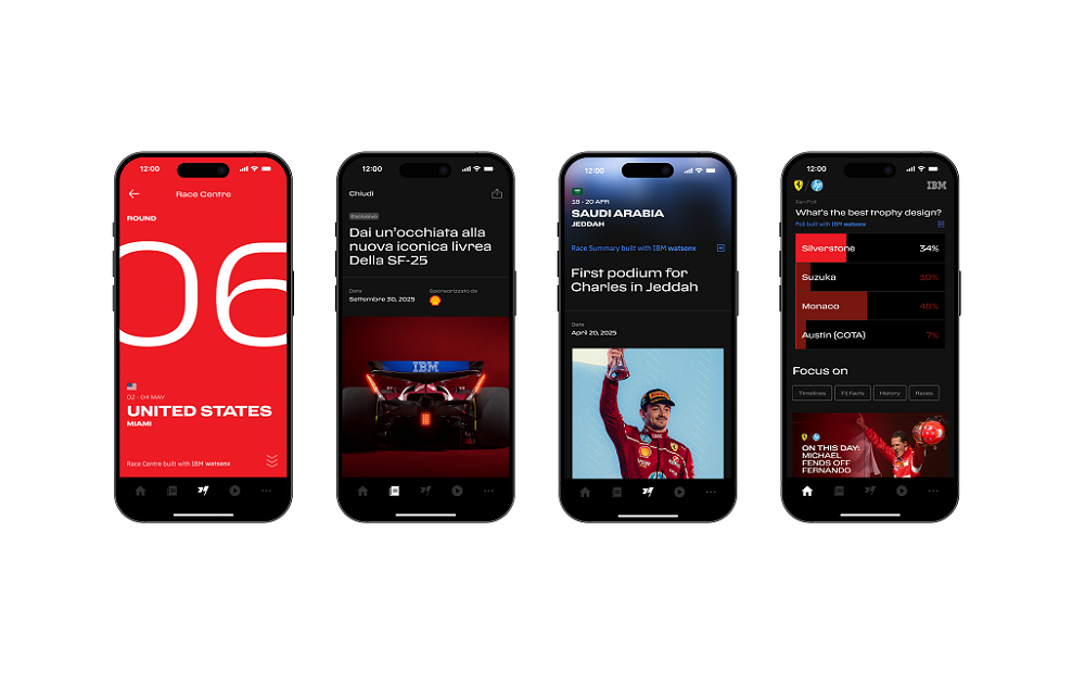 IBM y Scuderia Ferrari HP presentan App Reimaginada para la experiencia global de fans a la Fórmula 1